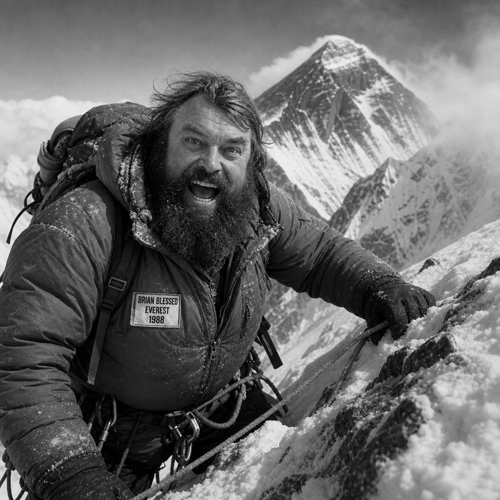 Brian Blessed climbing Everest — lung power, strength, and endurance
