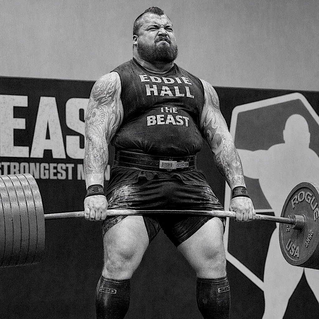 Eddie Hall deadlift technique — 500 kg world record